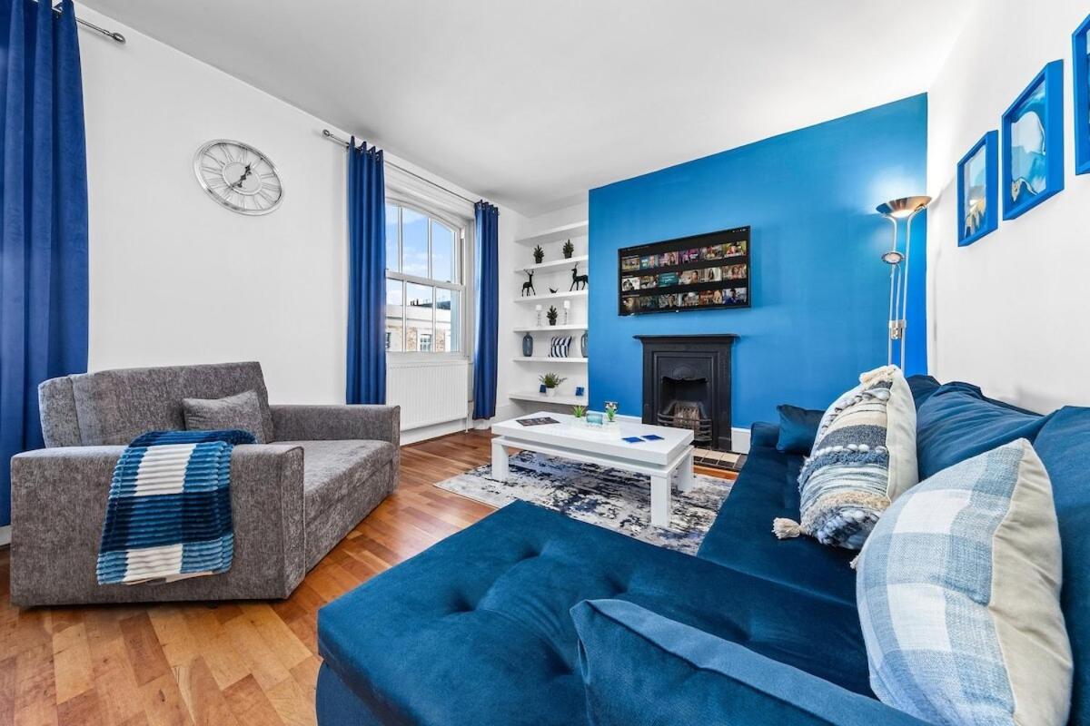 Balcony Blue Theme 1 Bedroom Central London Luxury Flat Near Hyde Park! Accommodates Up To 6! Double Sofa Bed And Next To Station! Esterno foto